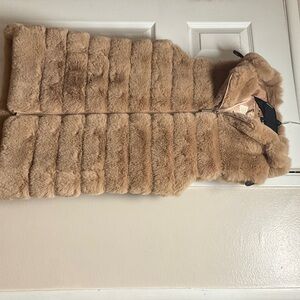Michael Kors Tan Faux Fur Vest